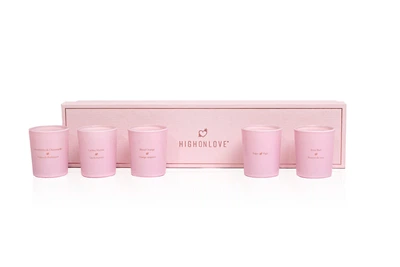 Набір масажних свічок 5 ароматів-афродизіаків Mini Massage Candles Collection, 5 х 35 г HighOnLove