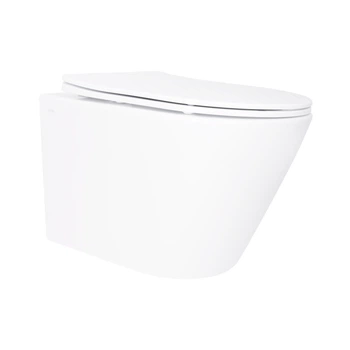 Унитаз подвесной Qtap Swan безободковый Ultra Quiet с сиденьем Soft-close QT16335179W