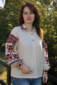 Жіноча вишиванка V&V Евеліна XXXL Молочний (301046193-333)