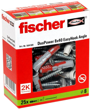 Набор шурупов и дюбелей Fischer EasyHook Angle DuoPower 8x40 25 шт. (4048962459500)