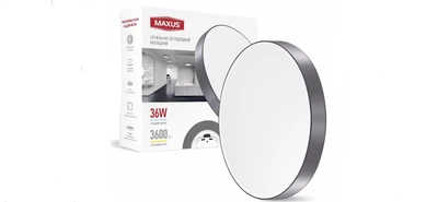 Светильник светодиодный 1-MSP-3641-SLG MAXUS SP Ceiling 36W 4100K Circle Slim Gray