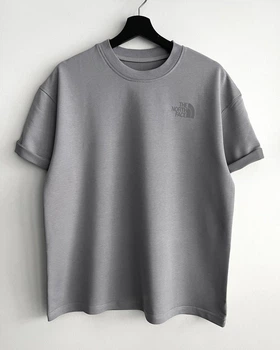 Стильна чоловіча футболка The North Face оверсайз S сіра (F35)