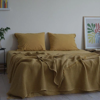 Покривало La Modno Pike Stonewashed 220x240 Golden Yellow (100% бавовна) (200386)
