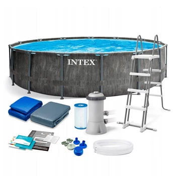 Бассейн каркасный Intex GreyWood Prism Frame 457-122см 16805 л