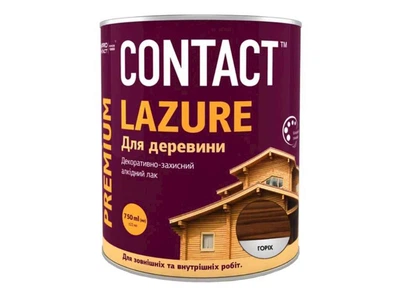 Лазур CONTACT 0,75л для деревини Горiх