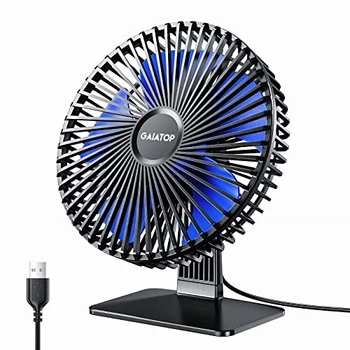 Вентилятор GAIATOP TF61, 13.5cm, 3 скорости, USB 5V 1m, Black-Blue