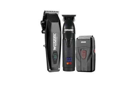 Набор для стрижки WMARK Barber Hair Expert Black с диспллем цвет чёрный