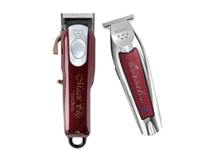 Набор для стрижки Wahl Combo 5 star (MagicClip Cordless + Detailer Wide Cordless Li) 110 – 240 В цвет бордовый