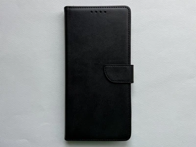 Защитный чехол-книжка WAVE Fold Case для Xiaomi Redmi Note 12 Pro 4G черный, из матовой искусственной кожи со слотами для карт, карман для купюр, магнитная застежка