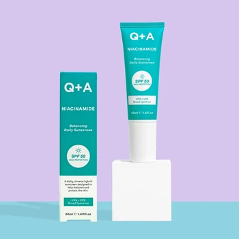 Балансирующий солнцезащитный крем для лица Q+A Niacinamide Balancing Daily Sunscreen SPF 50