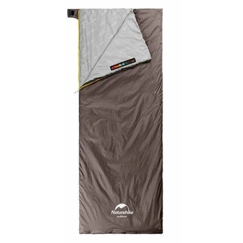 Спальний мішок Naturehike Summer LW180 NH21MSD09 лівий 15°C XL 205 см коричневий (6927595777985-L)
