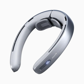 Вентилятор на шию JisuLife Neck Fan Pro1 портативний, до 14 годин роботи, плавне регулювання 100 швидкостей - Сірий