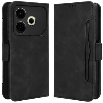 Чохол-книжка з кишеньками Deexe Wallet Stand для TECNO Pova 6 Neo - Black