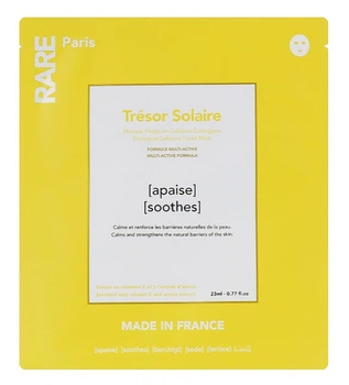 Успокаивающая маска для лица RARE Paris Tresor Solaire Ecological Cellulose Facial Mask 1 шт