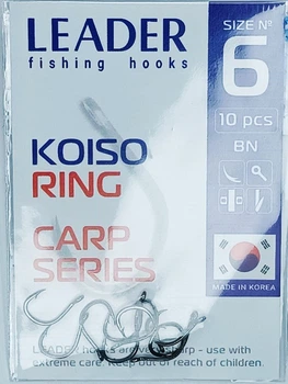 Гачок Leader KOISO RING № 6 (10 hooks)