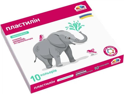 Пластилин детский Гамма Украина "Увлечения" 10 цветов, 160 г. + стэк (200311)