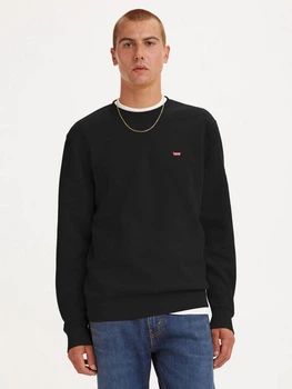 Свитшот оверсайз на флисе мужской Levi`s 645976945 S Черный (1159862678)