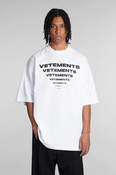 Мужская футболка с логотипом Vetements T-SHIRT IN COTONE Размер S