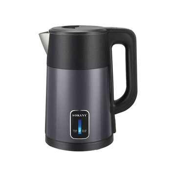 Чайник электрический Sokany SK-09017G 2.5 л дисковый бытовой чайник из нержавейки 1500 Вт Коричневый