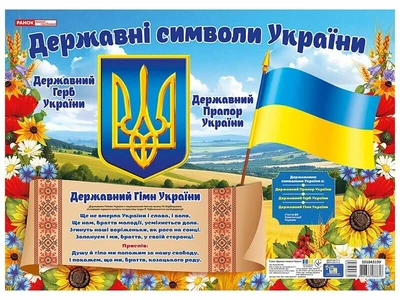 Плакат. Державні символи України (маленький) (4847366988858)