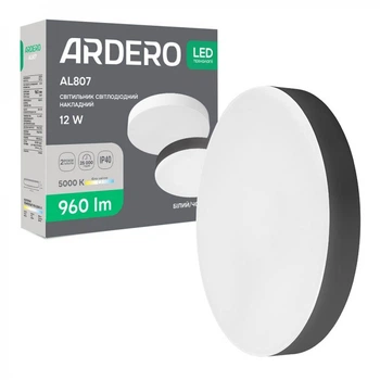 Светодиодный накладной светильник Ardero AL807 12Вт 5000K черный