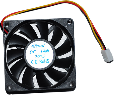 Вентилятор ATcool 7015, 3pin, размеры 70 х 70 х 15 мм (AT3598)