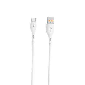Кабель SkyDolphin S22T Soft Silicone USB - USB Type-C (M/M), 1 м, Білий (SDUSB-000602)