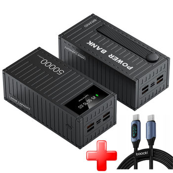 Мощный Павербанк Power Bank 50000 mah 22.5W |3USB/Type-C, QC22.5W+PD20W PowerBank с быстрой зарядкой