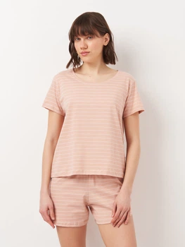 Піжама (футболка + шорти) жіноча бавовняна Cornette Womens sleepwear 343-302 Nelly А25 M Рожева (5902458255085)