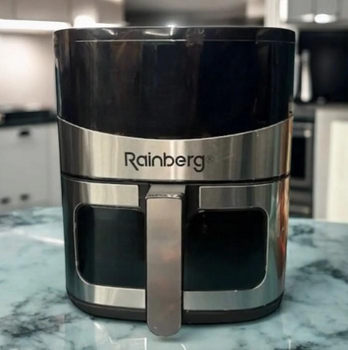 Повітряна аерофритюрниця мультипіч Rainberg RB 2295 3800 Вт 8.5 л безмасляна Сріблястий з чорним