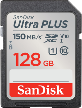 Карта памяти SanDisk Ultra PLUS SDXC 128GB V10 UHS-I (0619659201135)