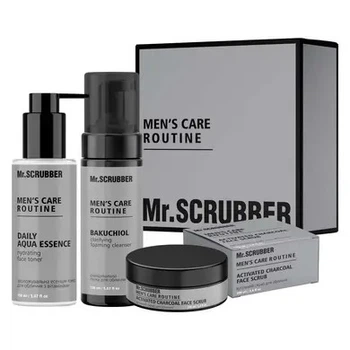 Подарочный набор для мужчин Mr.Scrubber Deep Cleaning & Care (Пена 150 мл, Эссенция 150 мл, Скраб 100 мл)