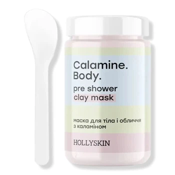 Маска для тела и лица с каламином Hollyskin Calamine. Body. Pre Shower Clay Mas 300 г