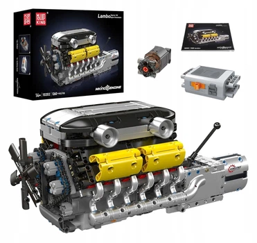 Конструктор двигун Mould King Lambo V12 моторизований дитячий мотор, 1260 деталей ,10202