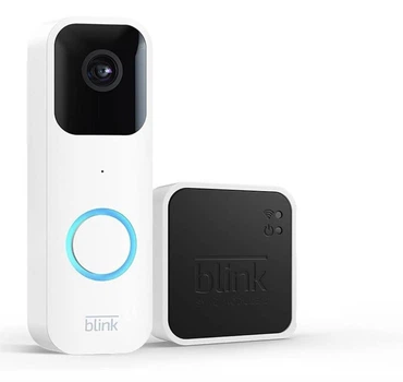 Панель вызова Blink Video Doorbell + Sync Module 2- HD-видео, уведомление о движении и звонке, совместимое с Alexа, беспроводной - White