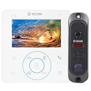 Комплект видеодомофона BCOM BD-480M White Kit 4" TFT 480х272 камера 1000ТВЛ (99-00018836)