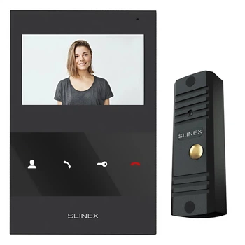 Комплект видеодомофона Slinex ML-16HD(Black)+SQ-04(Black) с камерой 1/2.9” 16:9 480×272 (99-00014499)