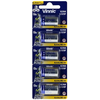 Батарейка щелочная Vinnic 4LR44 x5 (L1325F), 6V, блистер 5шт