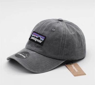 Кепка Patagonia с вышитым лого серая бейсболка патагония