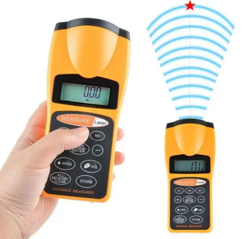Дальномер с лазерным указателем ультразвуковой CAPITAL CP-3007 LCD желтый