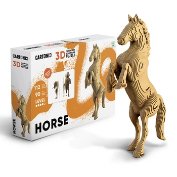 Картонный 3D пазл-конструктор "Cartonic 3D Puzzle HORSE" Лошадка
