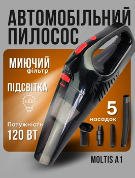 Беспроводной пылесос Moltis A1 (аккумулятор 2000mAh) 120W сила всасывания 8000Pa