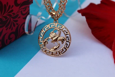 Кулон зодіак Xuping Jewelry скорпіон 2.5 см золотистий