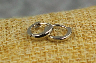 Сережки кільця Xuping Jewelry гладкі 10 мм сріблясті