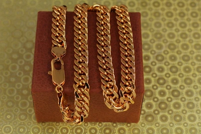 Цепь Xuping Jewelry кобра 55 см 10 мм золотистая