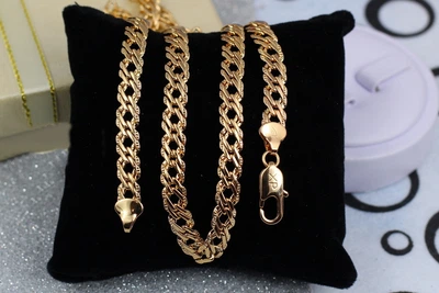 Цепь Xuping Jewelry ромб с огранкой 55 см 6 мм золотистая