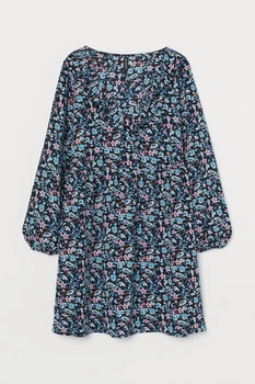 Платье H&M L черный, черно голубой в полоску, серо синий меланж 2103919140