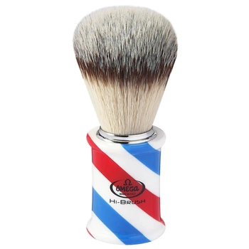 Помазок для бритья Omega 0146735 “BARBER POLE” Hi-BRUSH fiber