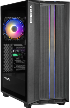 Компьютер COBRA Advanced A84F.32.S1.46T.19816 / AMD Ryzen 5 8400F (4.2 - 4.7 ГГц) / RAM 32 ГБ / SSD 1 ТБ / nVidia GeForce RTX 4060 Ti, 8 ГБ