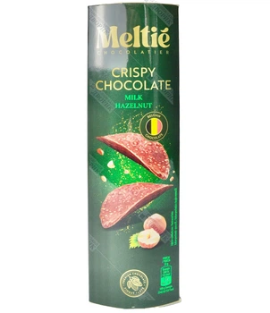 Чипсы из молочного шоколада MELTIE с воздушным рисом с лесным орехом Crispy Chocolate Milk Hazelnut 125 г